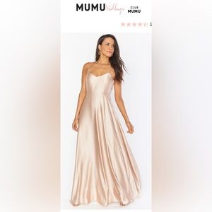 Show Me Your Mumu, Champaigne Faith Maxi Bridesmaid Dress size Medium